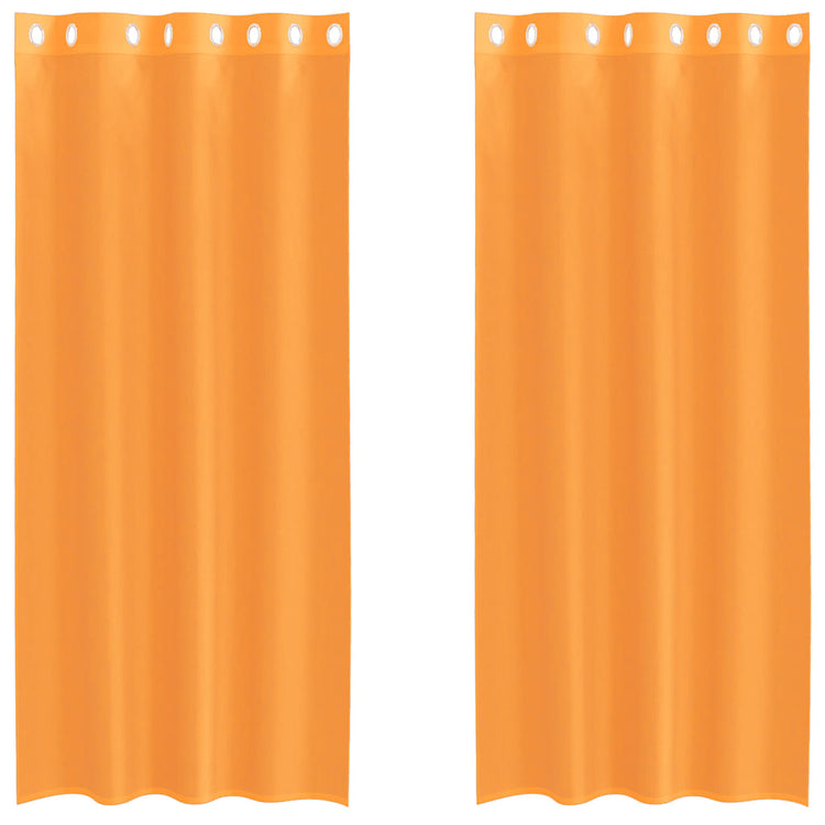 Vidaxx Gardinen Voile mit Ösen 2 Stück 140x245 cm orange