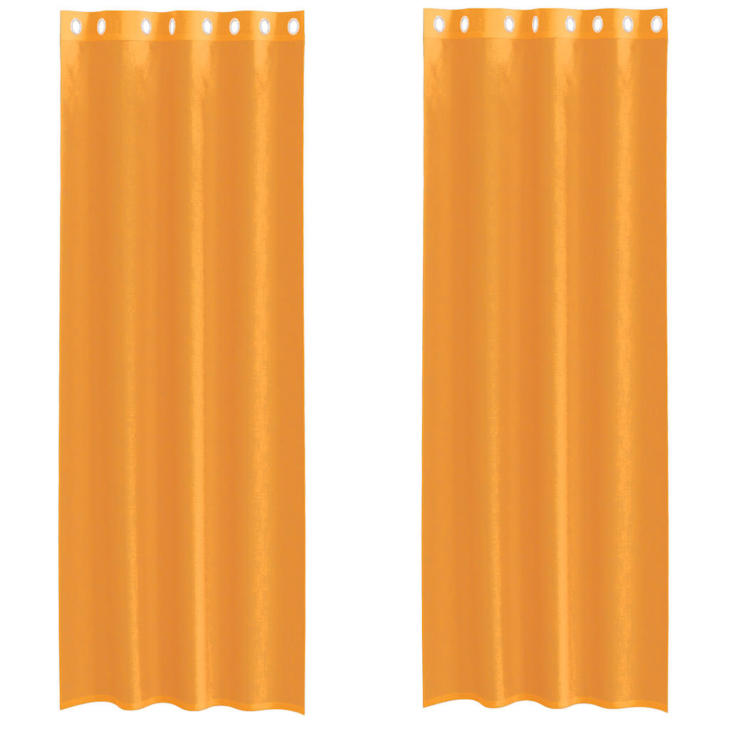 Vidaxx Gardinen Voile mit Ösen 2 Stück 140x260 cm orange