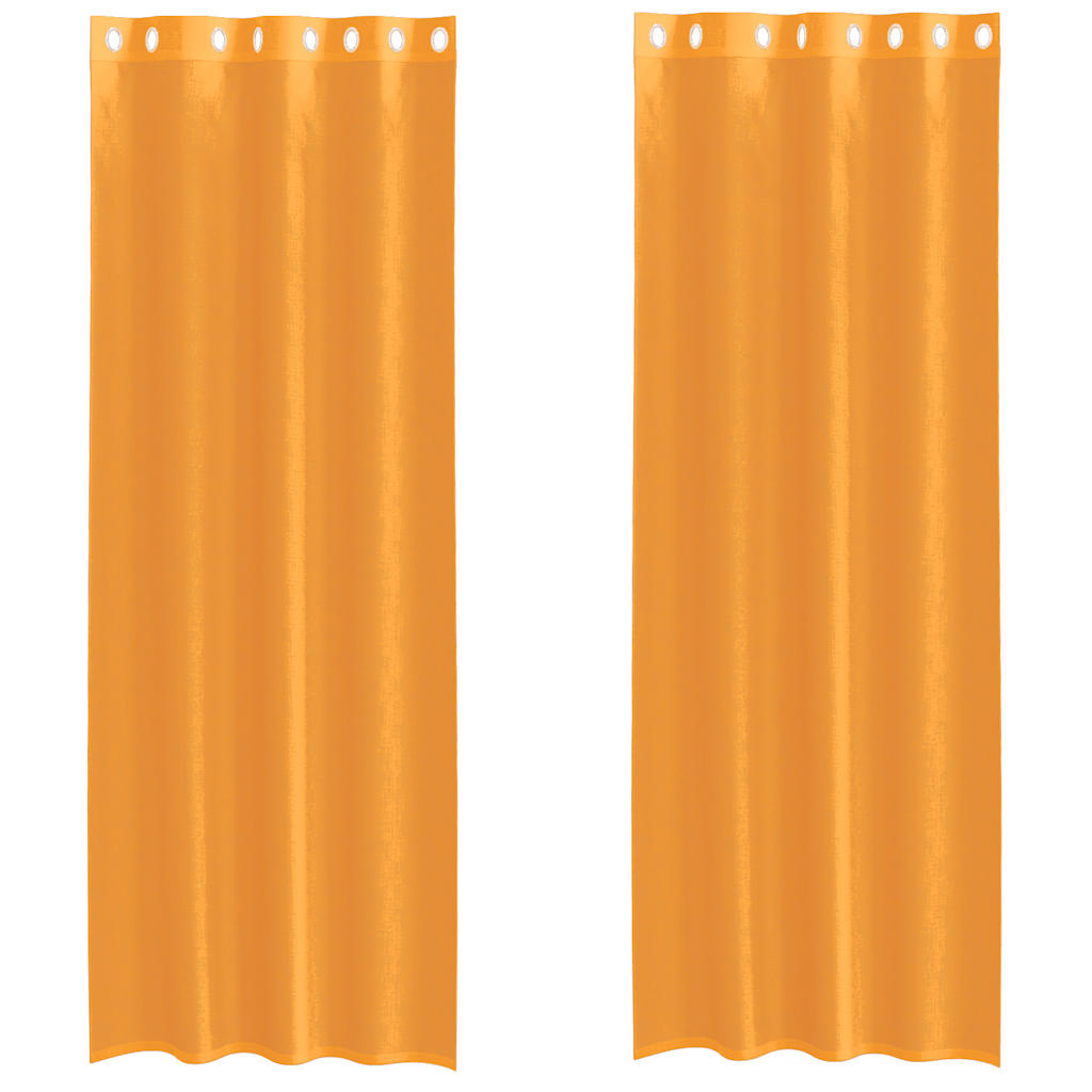 Vidaxx Gardinen Voile mit Ösen 2 Stück 140x300 cm orange