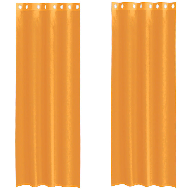 Vidaxx Gardinen Voile mit Ösen 2 Stück 140x300 cm orange