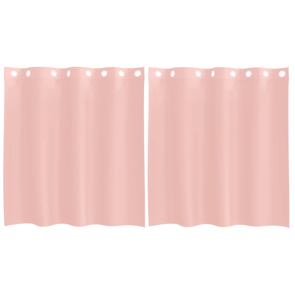 Vidaxx Gardinen Voile mit Ösen 2 Stück 140x140 cm rosa