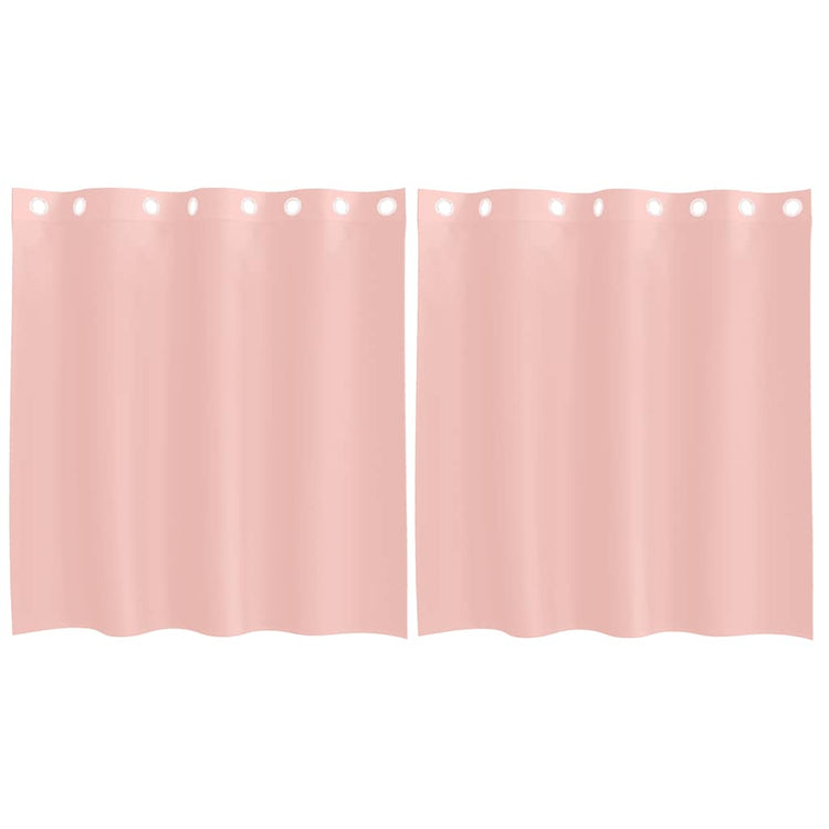 Vidaxx Gardinen Voile mit Ösen 2 Stück 140x140 cm rosa