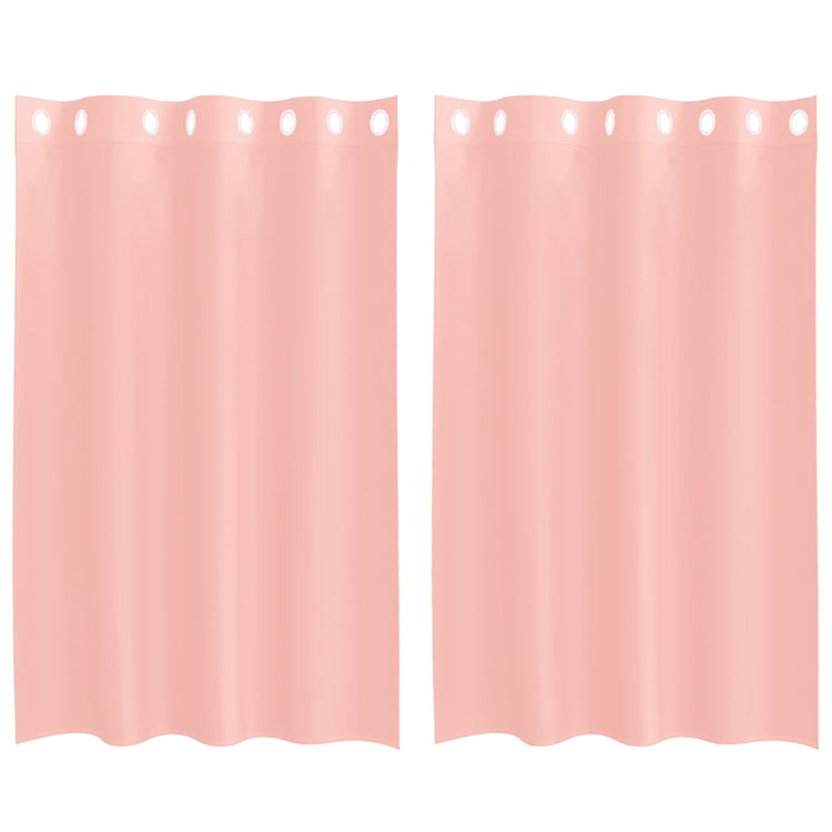 Vidaxx Gardinen Voile mit Ösen 2 Stück 140x175 cm rosa