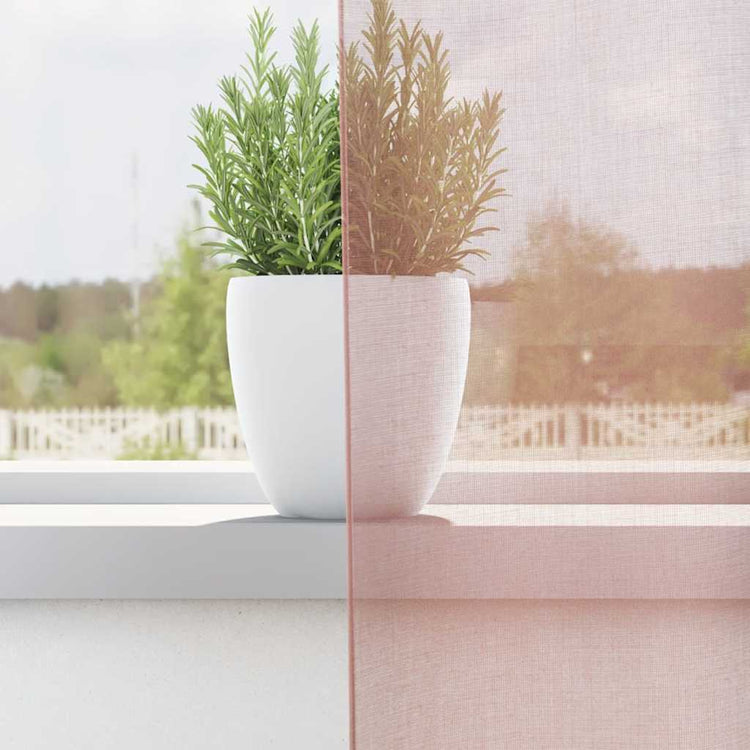 Vidaxx Gardinen Voile mit Ösen 2 Stück 140x300 cm rosa