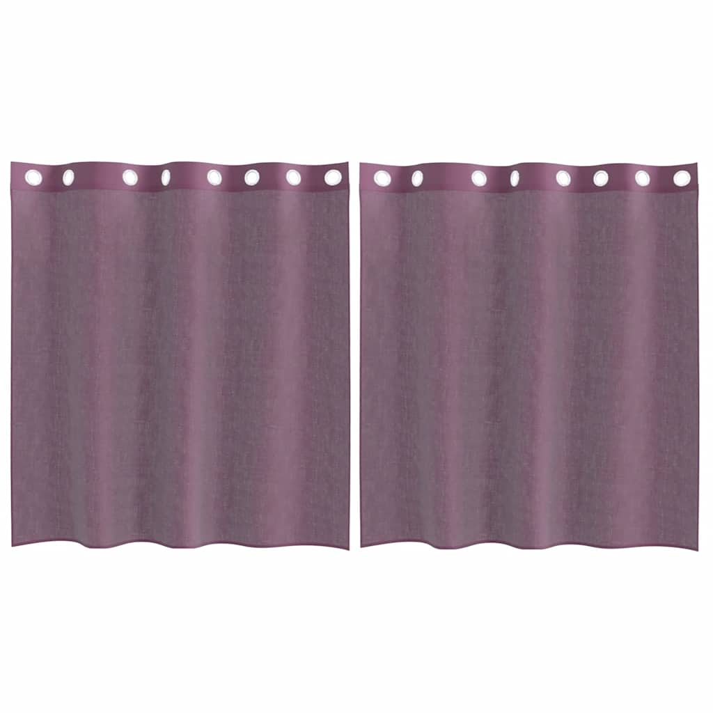 Vidaxx Gardinen Voile mit Ösen 2 Stk. Lila 140x140 cm