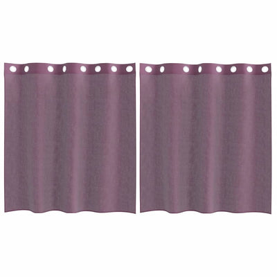Vidaxx Gardinen Voile mit Ösen 2 Stk. Lila 140x140 cm