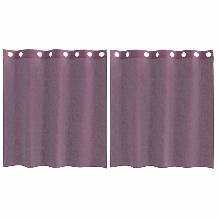Vidaxx Gardinen Voile mit Ösen 2 Stk. Lila 140x140 cm