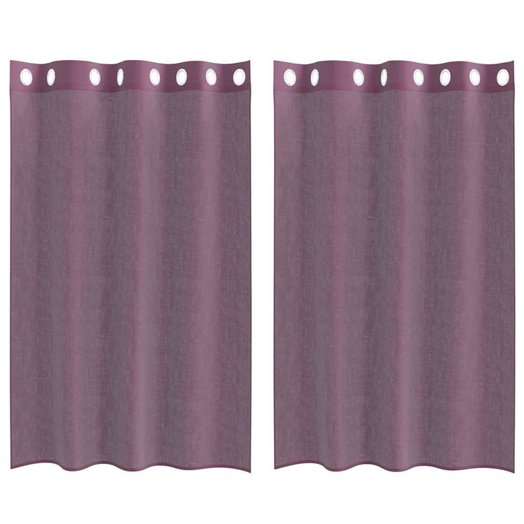 Vidaxx Gardinen Voile mit Ösen 2 Stück 140x175 cm Lila