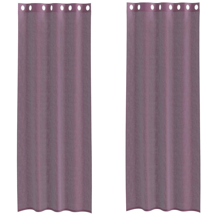 Vidaxx Gardinen Voile mit Ösen 2 Stk. Lila 140x260 cm