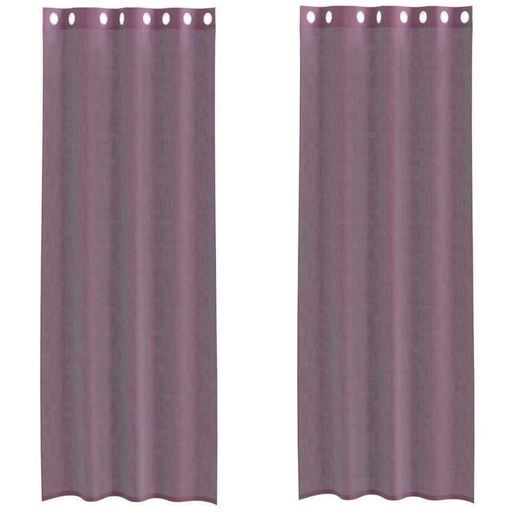 Vidaxx Gardinen Voile mit Ösen 2 Stück 140x300 cm Lila