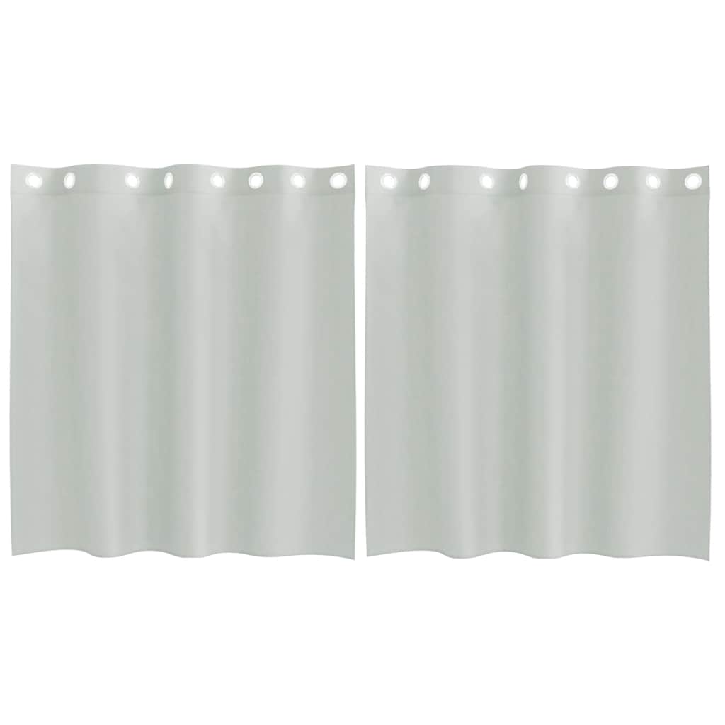 Vidaxx Gardinen Voile mit Ösen 2 Stück 140x140 cm hellgrau