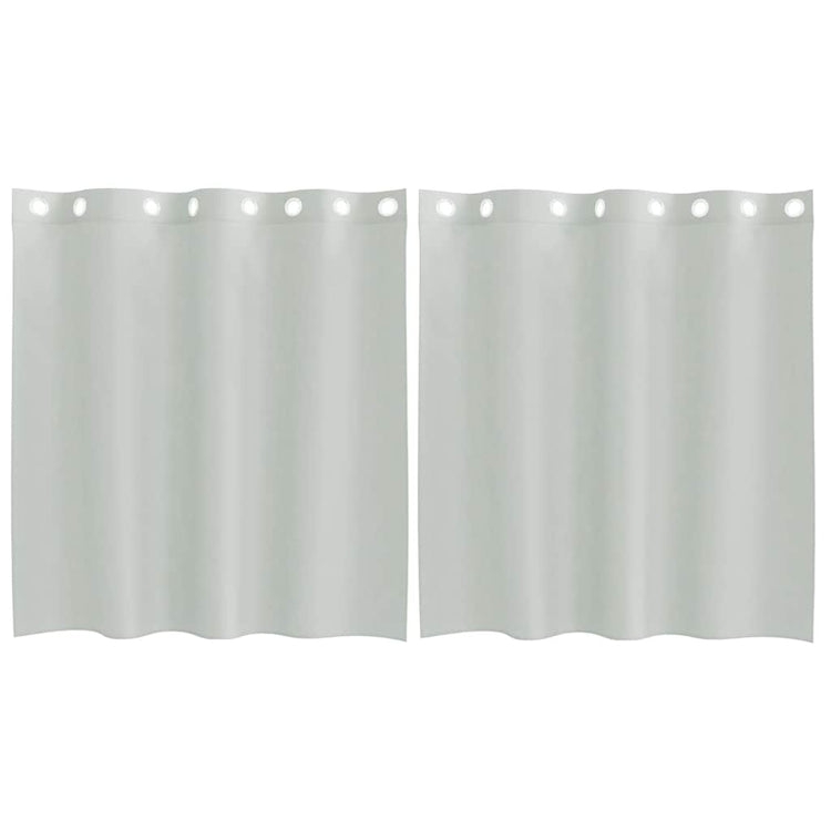 Vidaxx Gardinen Voile mit Ösen 2 Stück 140x140 cm hellgrau