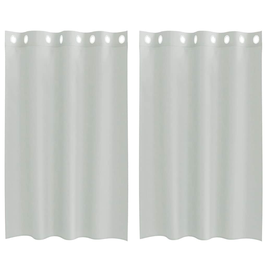 Vidaxx Gardinen Voile mit Ösen 2 Stück 140x175 cm hellgrau