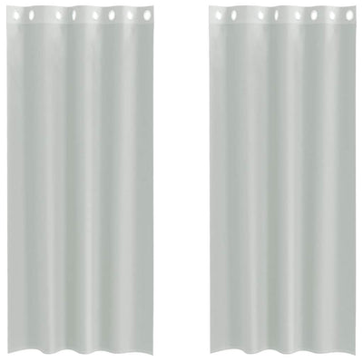 Vidaxx Gardinen Voile mit Ösen 2 Stück 140x245 cm hellgrau
