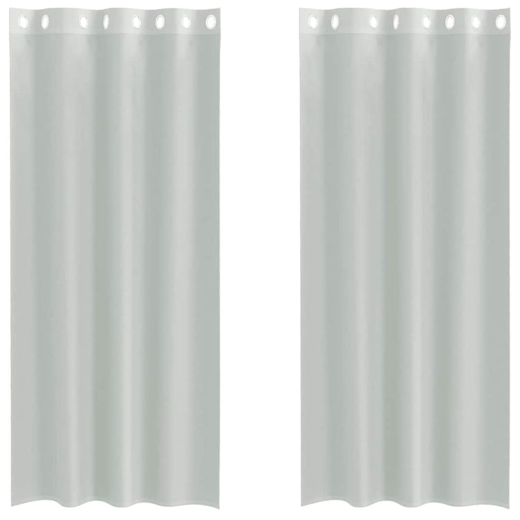 Vidaxx Gardinen Voile mit Ösen 2 Stück 140x245 cm hellgrau