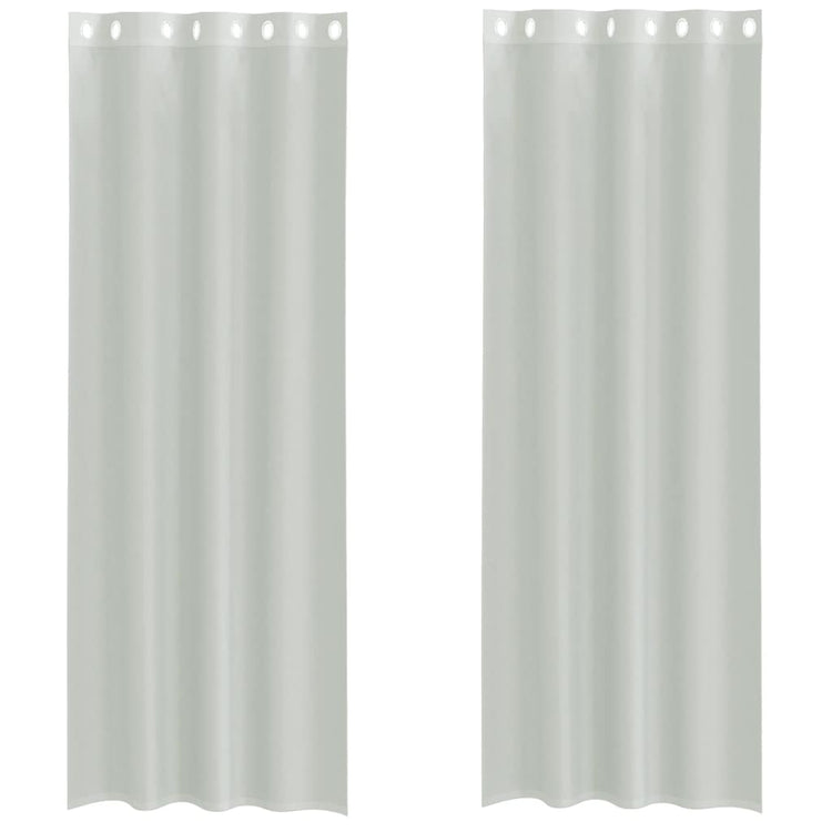 Vidaxx Gardinen Voile mit Ösen 2 Stück 140x300 cm hellgrau