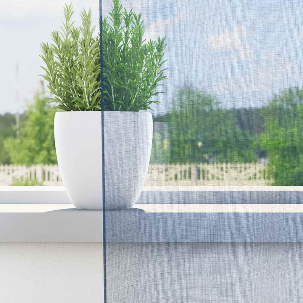 Vidaxl Gardinen Voile mit Ösen 2 Stück Königsblau