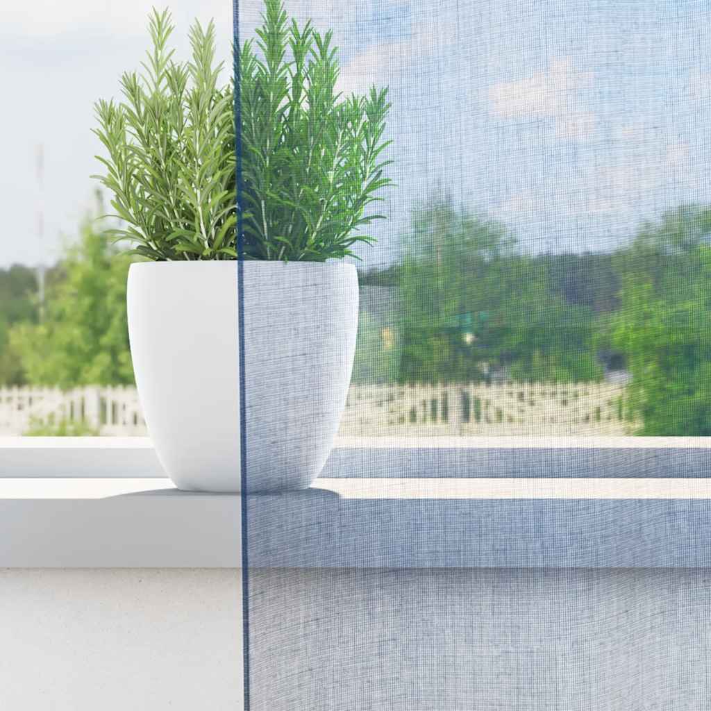 Vidaxl Gardinen Voile mit Ösen 2 Stück Königsblau