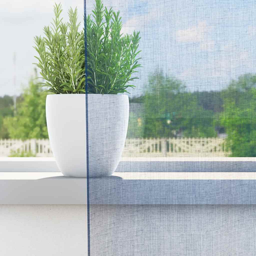 Vidaxl Gardinen Voile mit Ösen 2 Stück Königsblau