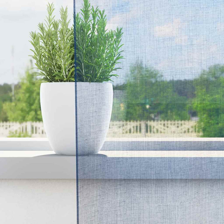 Vidaxl Gardinen Voile mit Ösen 2 Stück Königsblau