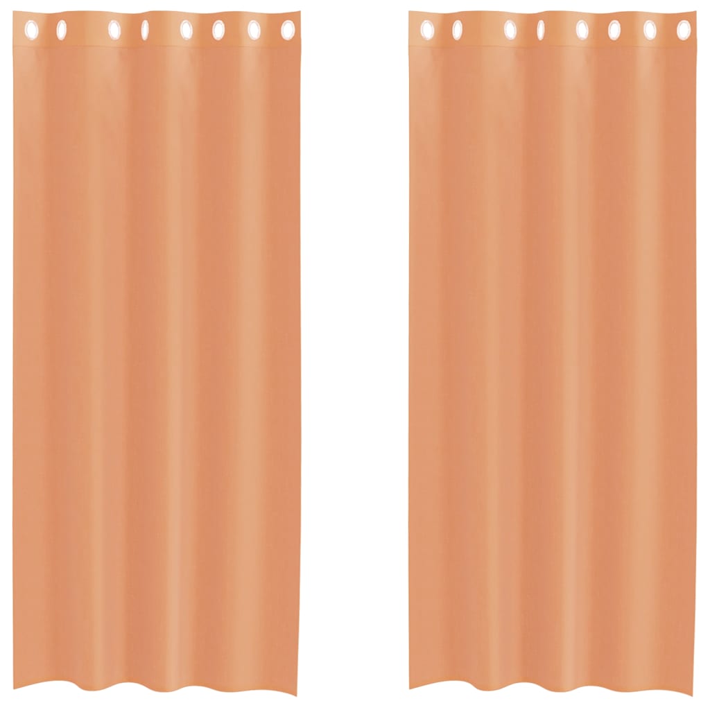 Vidaxl Vorhänge Voile mit Ösen 2 Stück Terrakotta