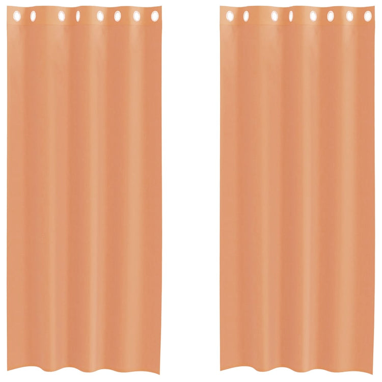 Vidaxl Vorhänge Voile mit Ösen 2 Stück Terrakotta