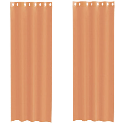 Vidaxl Vorhänge Voile mit Ösen 2 Stück Terrakotta