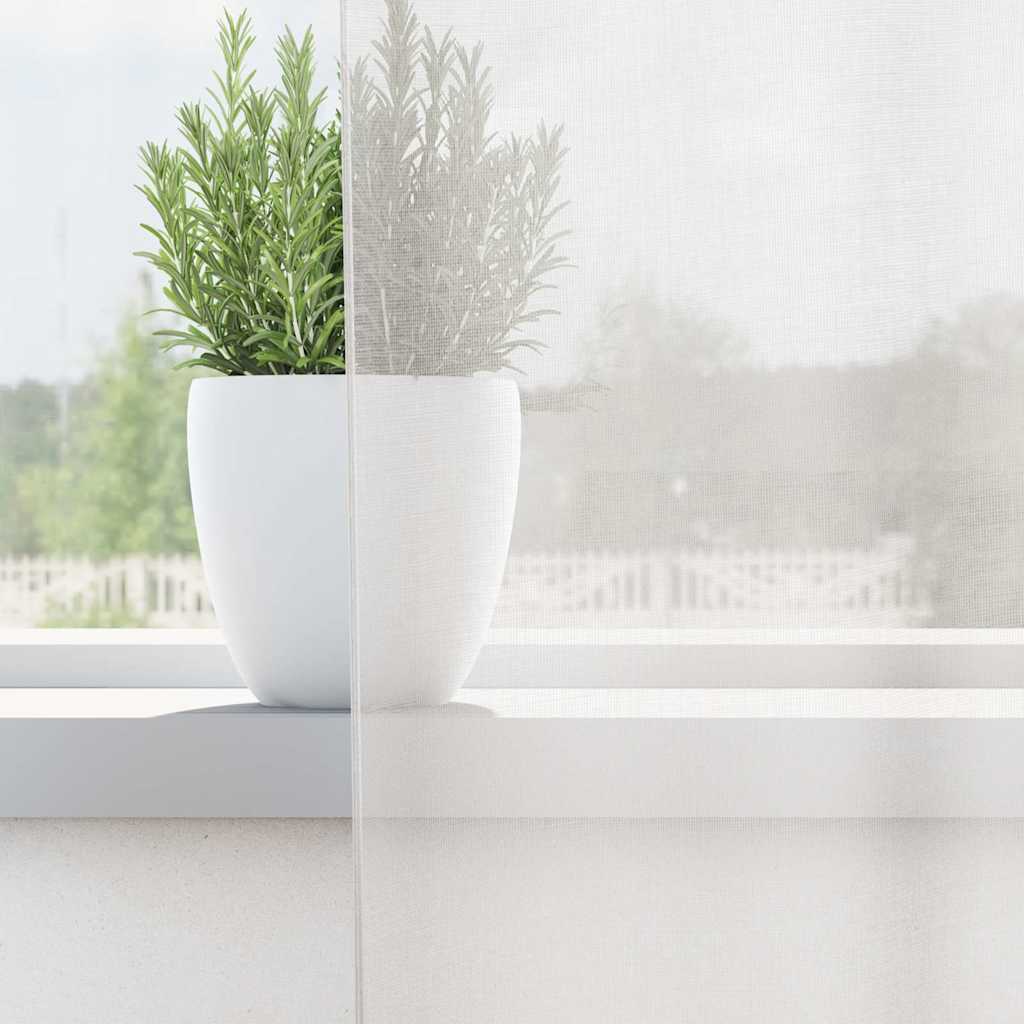 Vidaxl Gardinen Voile mit Ösen 2 Stück weiß