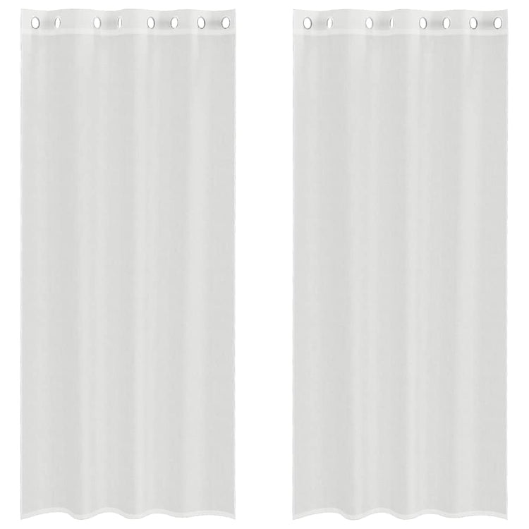 Vidaxl Gardinen Voile mit Ösen 2 Stück weiß