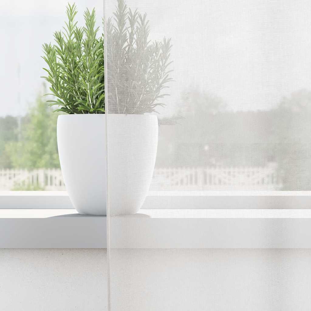 Vidaxl Gardinen Voile mit Ösen 2 Stück weiß