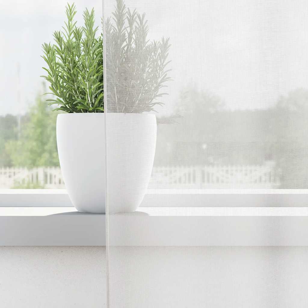Vidaxl Gardinen Voile mit Ösen 2 Stück weiß