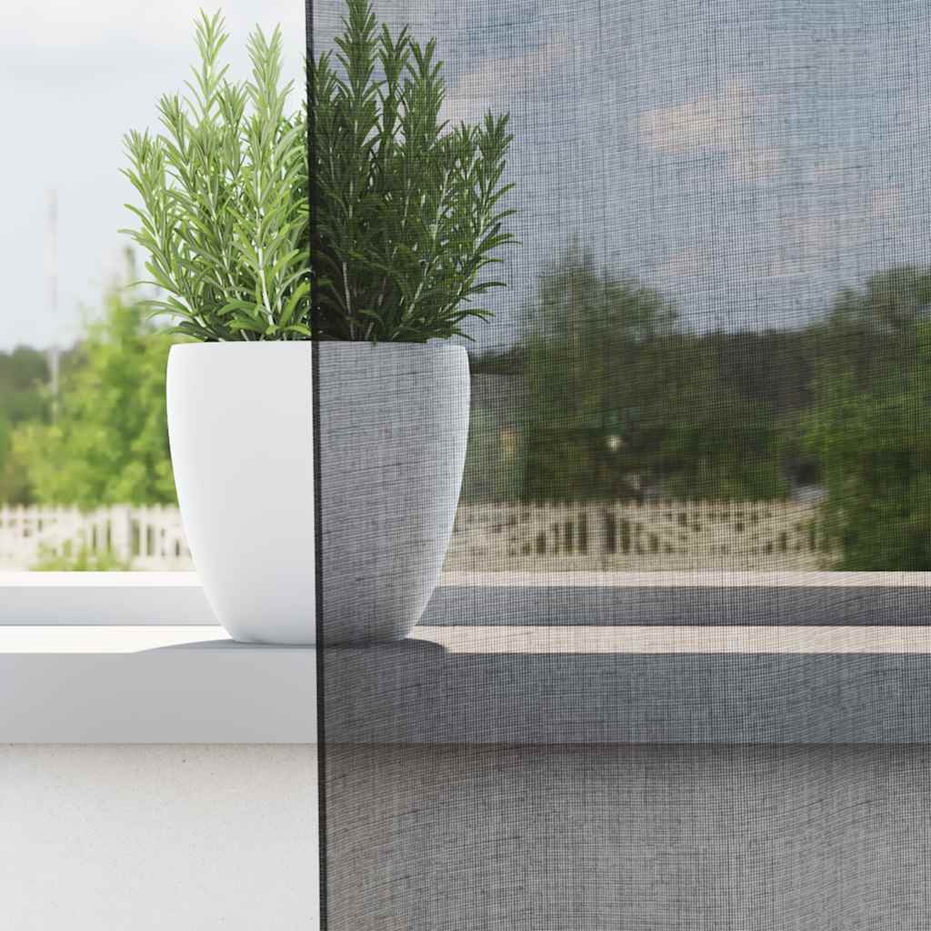 Vidaxl Gardinen Voile mit Stangentaschen 2 Stück schwarz