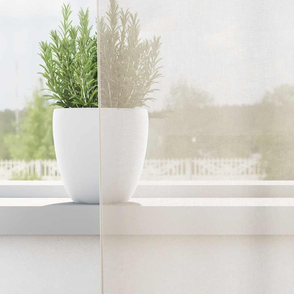 Vidaxl Gardinen Voile mit Stangentaschen 2 Stück cremefarben