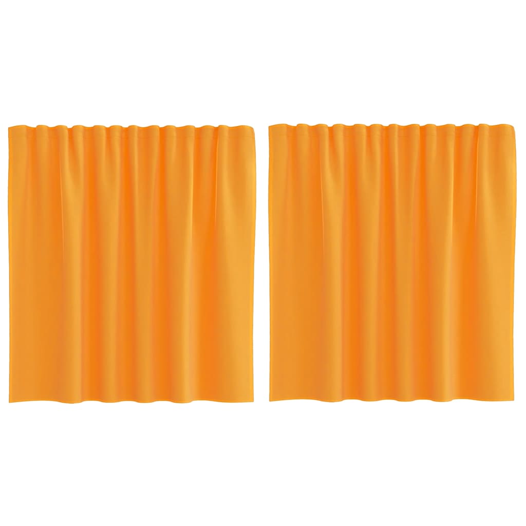Vidaxl Gardinen Voile mit Stangentaschen 2 Stück Orange