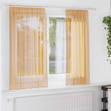 Vidaxl Gardinen Voile mit Stangentaschen 2 Stück Orange - afbeelding 1