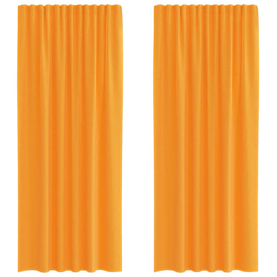 Vidaxl Gardinen Voile mit Stangentaschen 2 Stück Orange