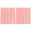 Vidaxl Gardinen Voile mit Stangentaschen 2 Stück rosa
