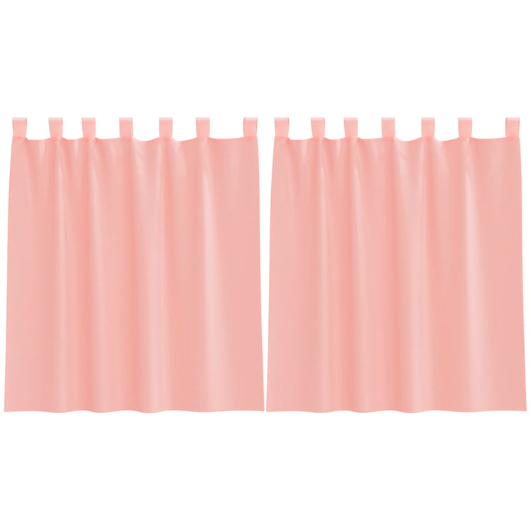 Vidaxl Gardinen Voile mit Stangentaschen 2 Stück rosa