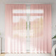 Vidaxl Gardinen Voile mit Stangentaschen 2 Stück rosa