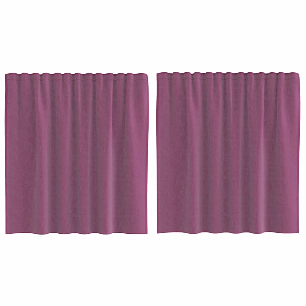 Vidaxl Gardinen Voile mit Stangentaschen 2 Stk. Lila