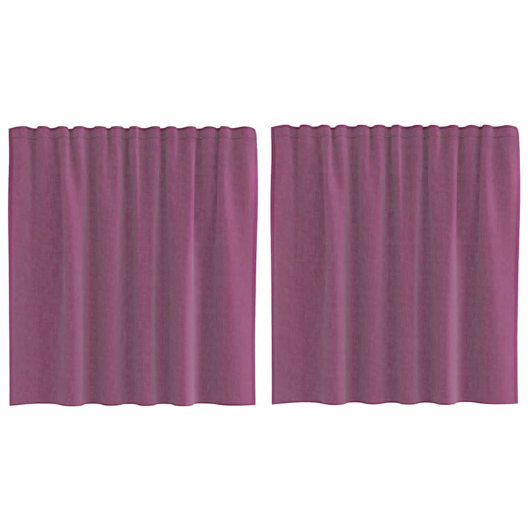 Vidaxl Gardinen Voile mit Stangentaschen 2 Stk. Lila
