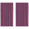 Vidaxl Gardinen Voile mit Stangentaschen 2 Stk. Lila