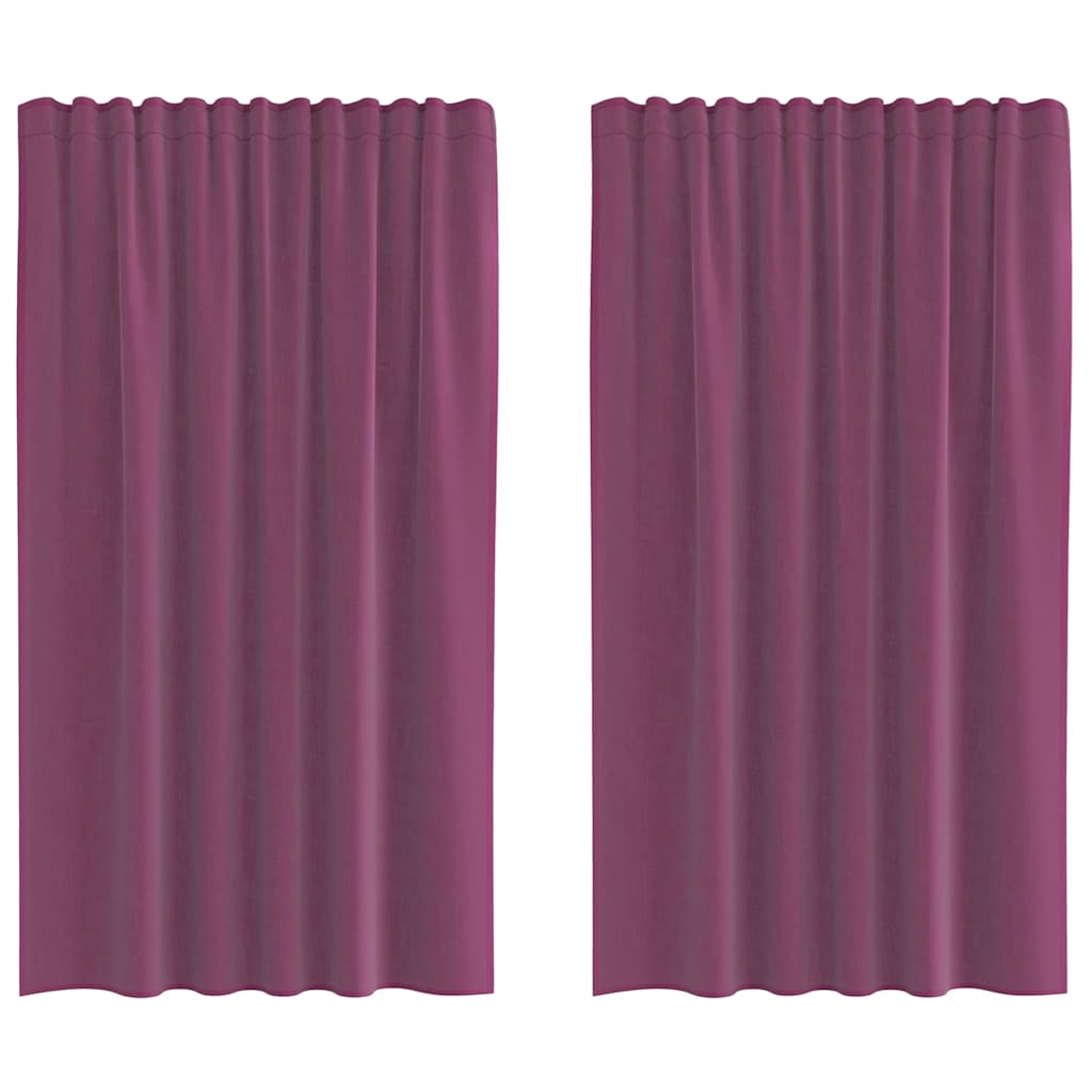 Vidaxl Gardinen Voile mit Stangentaschen 2 Stk. Lila