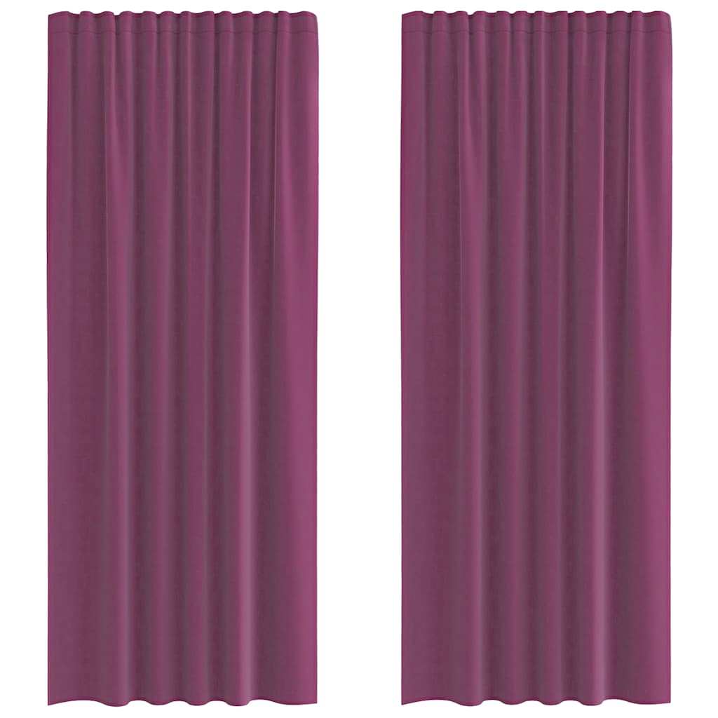 Vidaxl Gardinen Voile mit Stangentaschen 2 Stk. Lila