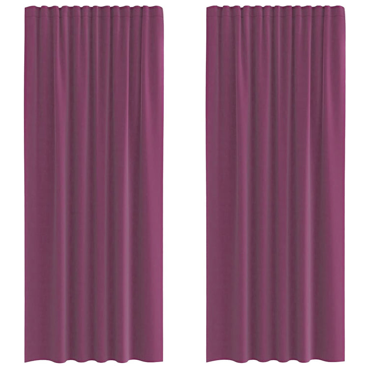 Vidaxl Gardinen Voile mit Stangentaschen 2 Stk. Lila