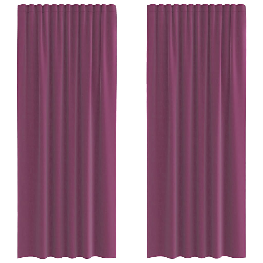 Vidaxl Gardinen Voile mit Stangentaschen 2 Stk. Lila