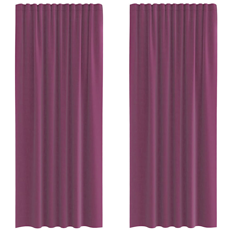 Vidaxl Gardinen Voile mit Stangentaschen 2 Stk. Lila