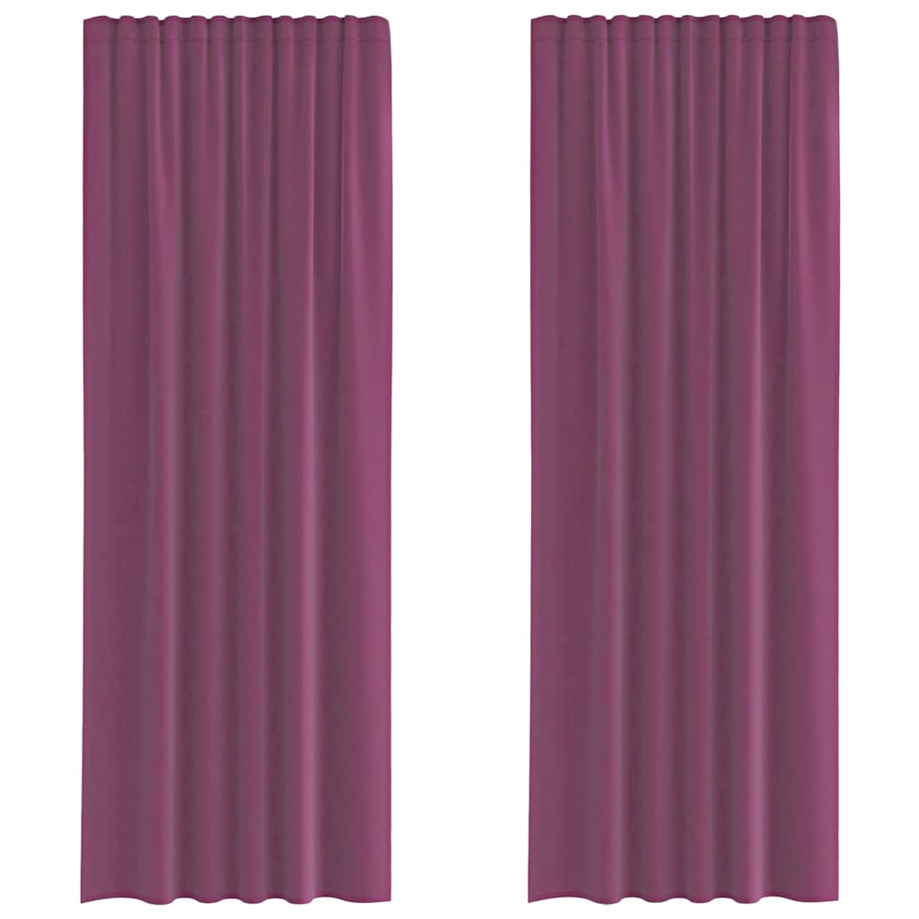 Vidaxl Gardinen Voile mit Stangentaschen 2 Stk. Lila