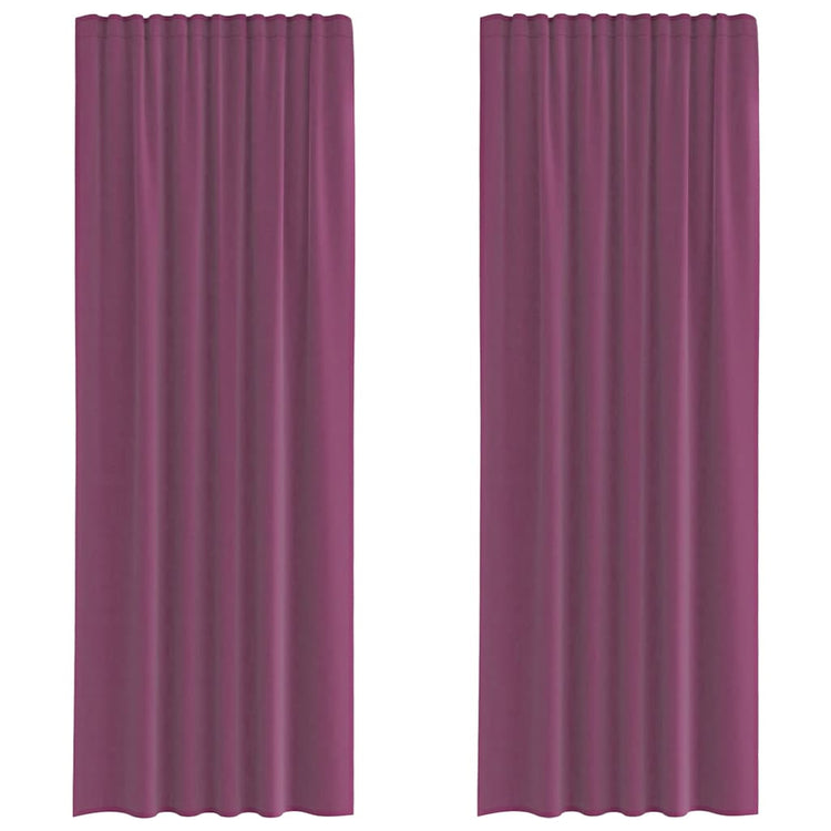 Vidaxl Gardinen Voile mit Stangentaschen 2 Stk. Lila