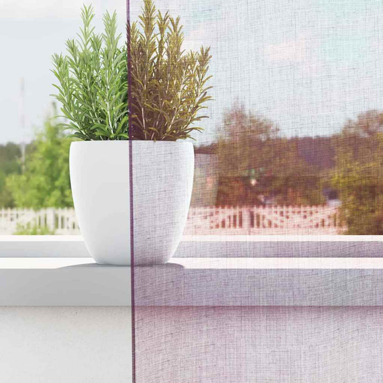 Vidaxl Gardinen Voile mit Stangentaschen 2 Stk. Lila